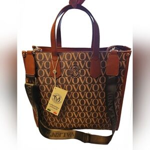 MSRP $299 NWT Large Authentic Valentino Orlandi Tote Bag with Strap